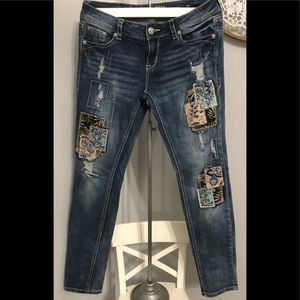 Grace in LA patchwork jeans